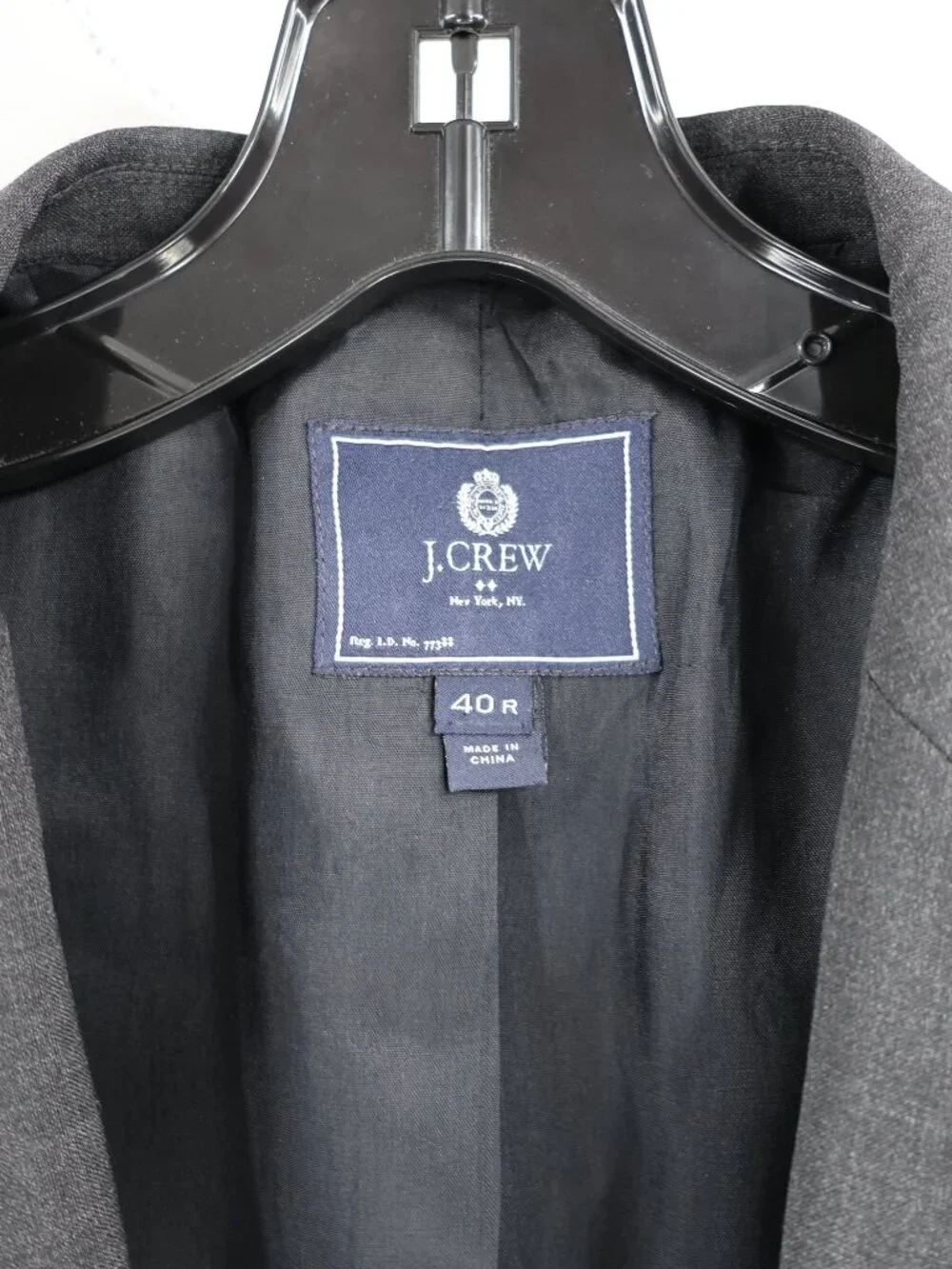 J CREW Sport Coat Mens 40R Thompson Wool Blend Two Button Blazer Gray charcoal